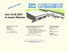 Tablet Screenshot of kaelte-graesslin.de